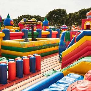 Juego gigante al aire libre parque inflable Carrera Grande mega castillo hinchable loco 5K carrera de obstáculos <span class=keywords><strong>locos</strong></span> a la venta - Product Image 1