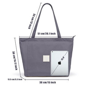 Logo tùy chỉnh in khả năng hiển thị cao Túi Yoga công suất lớn bông vải Yoga phòng tập thể dục Tote Túi cho phụ nữ - Product Image 2