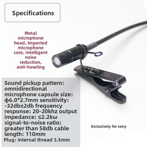 Microphone cravate filaire double canal Jingdi pour enregistrement et diffusion en direct, compatible connecteur 3,5 mm - Product Image 3