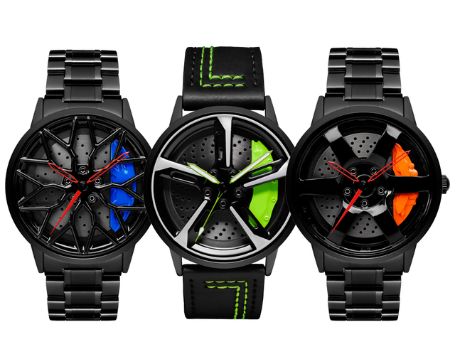 Alloy Logo the Roulette 3D Sport Car Wheel Watch