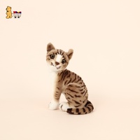 Unisex Kinder Haustier Geburtstagsgeschenk Cartoon Niedliches PP Baumwolle Plüsch Katzenspielzeug Realistisches Weiches Tabby