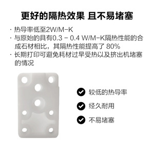 3DSWAY 3D <b>Printer</b> Hot End Mounting Base P2S Ceramic Zirconia Heating Assembly With <b>Cable</b> And Screws - Product Image 4