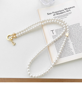 Nouveaux <span class=keywords><strong>bijoux</strong></span> de perles de luxe polyvalents à la mode collier de perles de cristal chaînes fonctionnelles pour <span class=keywords><strong>iphone</strong></span> 16 Pro Max - Product Image 3
