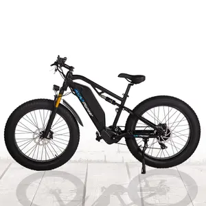 Bicicleta híbrida para adultos en stock de EE. UU. 2024 equipada con neumático grueso de 26 pulgadas 48V 16Ah bicicleta eléctrica potente