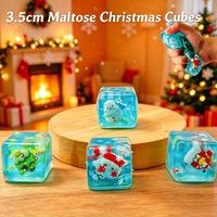 Mainan Squishy Natal TPR Maltose Anti Stres dengan Logo Kustom OEM, Slow Rebound, untuk Anak-anak dan Dewasa