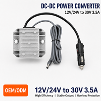 Adaptateur d'alimentation de batterie OEM d'usine 12V 24V vers 30V 3.5A avec prise femelle DC pour convertisseur DC-DC Step Up Starlink Mini