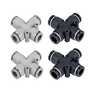 Conector de Tubo de Liberación Rápida de Plástico de <span class=keywords><strong>4</strong></span> Vías, Conector Neumático de <span class=keywords><strong>4</strong></span> Puertos de <span class=keywords><strong>1</strong></span>/<span class=keywords><strong>4</strong></span>\" de Conexión Rápida <span class=keywords><strong>para</strong></span> Mangueras de <span class=keywords><strong>Aire</strong></span>, Conector de Tubo de Cuatro Vías - Product Image 1