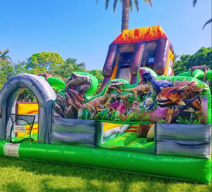 Khủng Long Inflatable sân chơi lâu đài nhảy Inflatable trượt nước nhà Combo không khí bouncy lâu đài Bouncer cho trẻ em - Product Image 4