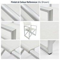 Chaise de Réalisateur Pliante en Gros avec Accoudoirs à Plat, Cadre en Aluminium, Chaise de Loisirs d'Extérieur pour Terrasses et Événements
