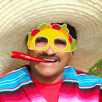 Nouvelles décorations de fête mexicaines, accessoires photo amusants, lunettes en acier inoxydable, imprimé dessin animé, lunettes Piata style carnaval