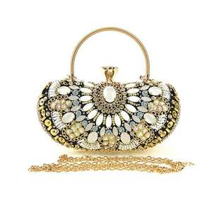 Borsa da sera da donna con grande <span class=keywords><strong>spazio</strong></span> e capienza all'ingrosso stile semplice borsa da sposa tempestata di diamanti - Product Image 1