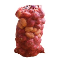 Sac en filet PP à cordon de serrage personnalisé pour l'emballage de légumes et fruits, avec bonne ventilation, pour oignon, pomme de terre, carotte, orange, maïs, poivron, bois