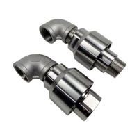 Raccord rotatif universel en acier inoxydable 304, coudé et fileté, pour tuyau d'arrosage anti-poussière de grue à tour, DN40, 1,5 pouce, rotation à 360 degrés