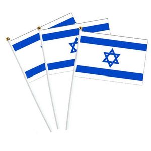 Wholesale Polyester Custom All Size Israeli Israel Mini <b>Flag</b> Small Hand Held Miniature <b>Flags</b> on Stick for Decoration - Product Image 2
