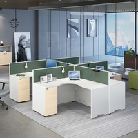 Poste de travail modulaire en PVC ignifuge, style minimaliste moderne, pour bureau, cloison de séparation, combinable librement pour plusieurs personnes