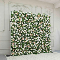 Mur de fleurs artificielles en soie fait main sur mesure, thème Forêt Verte, pour mariage, fête, décoration intérieure et événements photographiques
