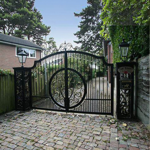Cổng sắt mỹ thuật điều khiển từ xa, cổng sắt sân nhà, hàng rào bảo vệ vườn, cổng sắt mở trượt - Product Image 4
