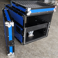 Flight case en aluminium 10U pour ampli, rack DJ avec roulettes pour équipement audio
