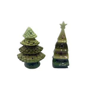 ceramic Mini Christmas Tree Christmas Ornaments Christmas Tree With Led Lights For Table Decorations