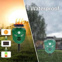X-Pest ar16 Répulsif solaire pour animaux à ultrasons à 360 degrés Répulsif pour cerfs à flamme avec capteur de mouvement