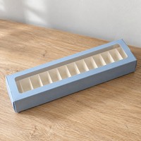 Boîte à tiroir en papier kraft écologique personnalisée, imprimée en couleur, avec compartiments pour macarons, biscuits et artisanat