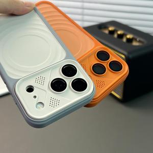 เคสแม่เหล็กแบบด้านลายคลื่นน้ำแฟชั่นสำหรับ iPhone 17 12 13 14 15 16 Pro Max 17 Air พร้อมฟิล์มเลนส์ HD ป้องกัน - Product Image 5