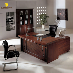 Bureau de direction moderne et contemporain en bois, ergonomique, modulaire, écologique, avec rangement, chaise de bureau et armoire - Product Image 1