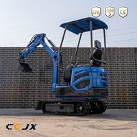 Mini-excavatrice compacte à utilisation intensive et retour sur investissement rapide, avec fourches à palettes et fendeuse de bûches, pour travaux agricoles et construction de routes d'accès