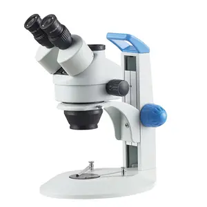 Dagong trinocular 7-45X Synchronous focusing zoom mobile repair big base microscopes with HD wifi display monitor