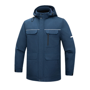 Oem mùa đông làm việc Áo khoác người đàn ông làm việc Áo khoác trùm đầu tinh khiết Bông Áo gió bảo hộ lao động quần áo - Product Image 1