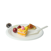 Assiette jetable biodégradable en bagasse de canne à sucre de 7 pouces pour la restauration à emporter