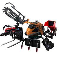 Euro 5 Ce Epa Skid Steer Loader 360kg 480kg Petit Mini Skid Steer Loader pour l'entretien du paysage et des arbres