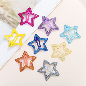 Pinzas para el Cabello con Estrellas Brillantes de Colores, 5.5cm, Metalizadas, para Uso Diario, Accesorios para el Cabello - Product Image 2
