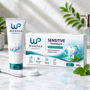 Pasta Dental OEM/ODM para Dientes Sensibles con Hidroxiapatita, Blanqueadora, Alivia la Sensibilidad, Segura para el Esmalte, Repara, Limpieza Básica, Precio al por Mayor - Product Image 1