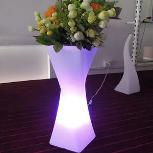 Rechargeable Single LED lighted twisted Flower pot