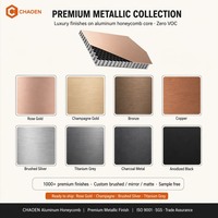 Panneau mural en aluminium alvéolé 9 mm, finition brillante or champagne/rose, option écologique de luxe, garantie 5 ans et plus pour les applications commerciales haut de gamme