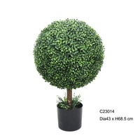 Faux Buis Buxus Verdure Plante Artificielle Topiaire Boule Simulation Arbre Bonsaï En Pot pour Extérieur Intérieur Décoration de La Maison
