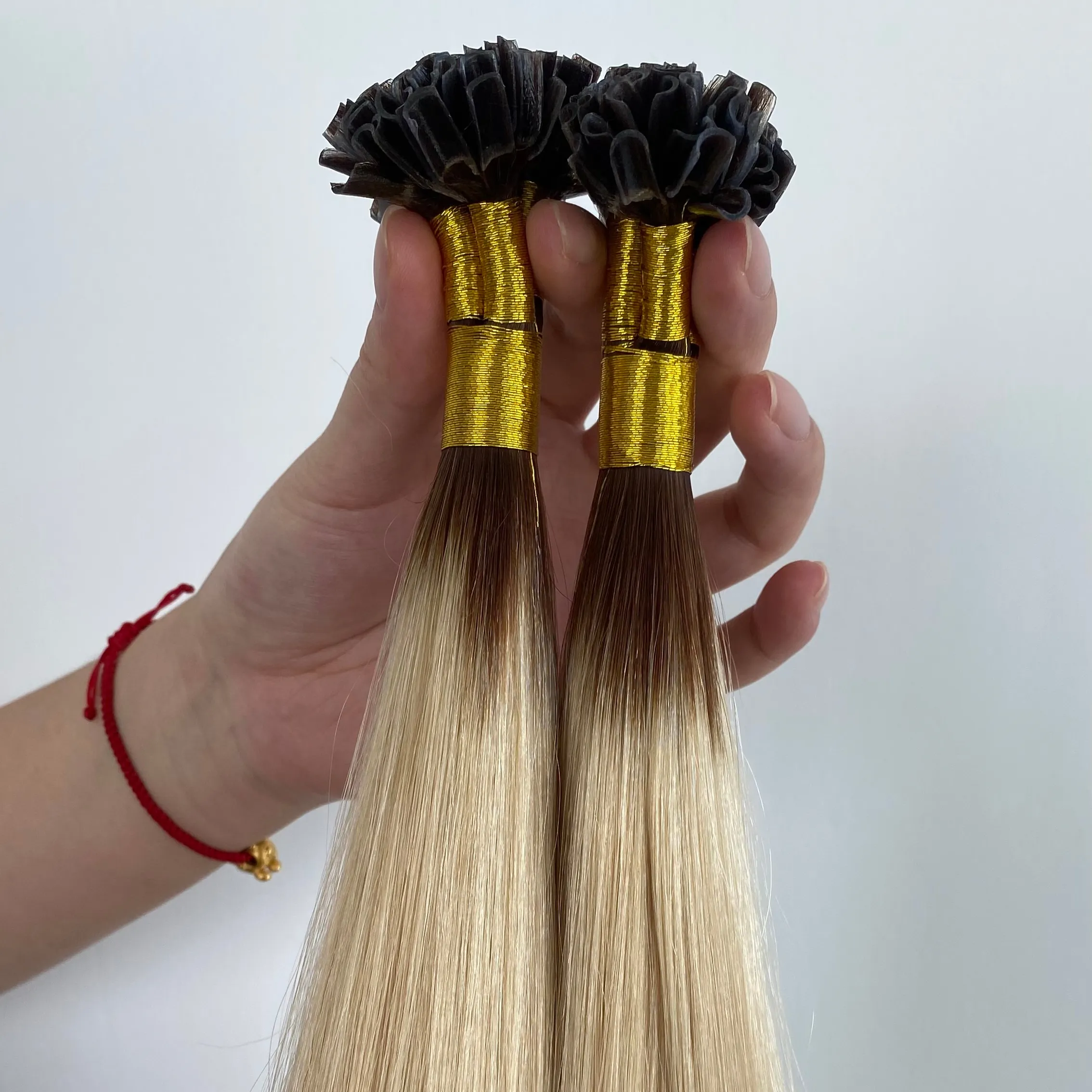 Factory Double Drawn Virgin Remy 100% Human hair Prebonded Keratin Nail U Tip Hair Extensions
