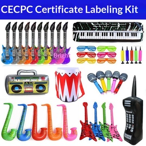 Juego de Juguetes Musicales Inflables para Niños, Guitarra y Micrófono de Radio, para Fiestas y Escenarios, Venta al Por Mayor - Product Image 1