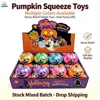 Peluche Citrouille de Maltose Halloween, Jouet Anti-Stress, Décoration de Fête d'Halloween, Cadeau Squishy de Décompression, Boîte de Présentation
