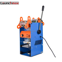 Machine de scellage de gobelets électrique semi-automatique, scelleuse manuelle de gobelets à couvercles en plastique, scelleuse de gobelets pour thé au lait, thermoscellée