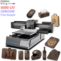 Impresora plana de inyección de tinta UV de grado empresarial 6090 XP600 con soporte para tubos de huevos y detección automática de altura para