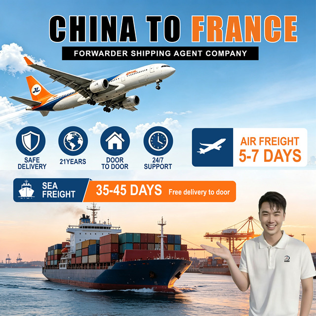 Shipping Agent to France DDP Air Sea Truck FedEx DHL UPS Customs Clearance Door to Door Alibaba Express Service 1688 Agent 24/7