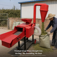 Machine à hacher et à pétrir les fourrages, capacité de 1 à 6,8 tonnes par heure, coupe-fourrage et hacheuse d'ensilage pour les élevages de bovins, ovins et caprins