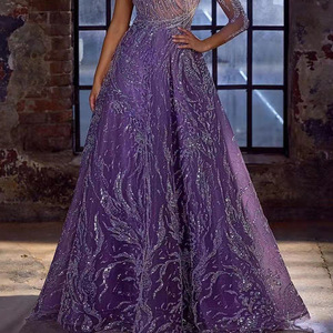 <span class=keywords><strong>Vestido</strong></span> de Fiesta Elegante para Mujer, Estilo Europeo Americano 2025, Corte Entallado, <span class=keywords><strong>Largo</strong></span>, <span class=keywords><strong>con</strong></span> Abertura Lateral, Lentejuelas, Manga Abierta, Nuevo Estilo Primavera-Verano - Product Image 4