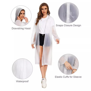 Áo Mưa Eva dùng một lần Mưa Poncho với đàn hồi <span class=keywords><strong>Cuff</strong></span> không thấm nước người lớn Áo Mưa Poncho - Product Image 5