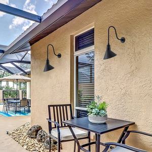 ETL <span class=keywords><strong>2</strong></span>包户外标志灯复古镀锌钢谷仓灯发光二极管直臂黑色铝外部壁灯壁挂式 - Product Image 5