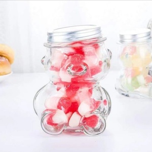 Cute <b>Bear</b> Glass Jar Stocked Multi Size Glass Jar Reusable Glass Jar Food Grade Clear Glass Storage SugarJarwith Lid Little <b>Bear</b> - Product Image 5