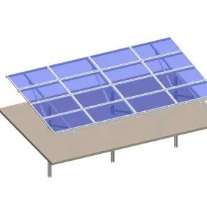 Zn-Mg-Al Coated Steel Ramming Pile Foundation Solar Panel Ground Mounting System