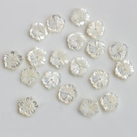 Perles de fleurs en coquillage sculptées à la main, motif coquillage, 5 pétales, nacre, 8mm, 10mm, 12mm, à prix abordable